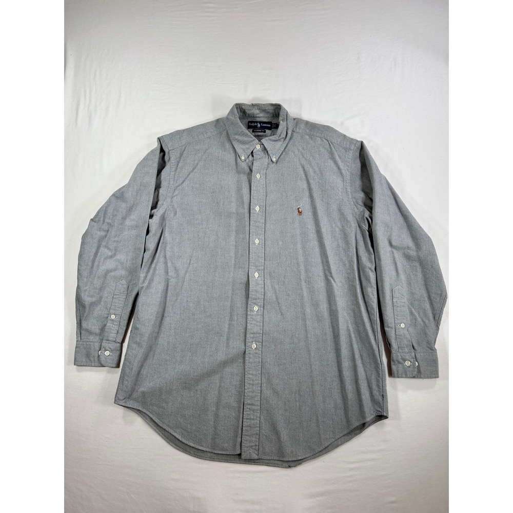 Ralph Lauren Gray Button-Down Oxford Shirt